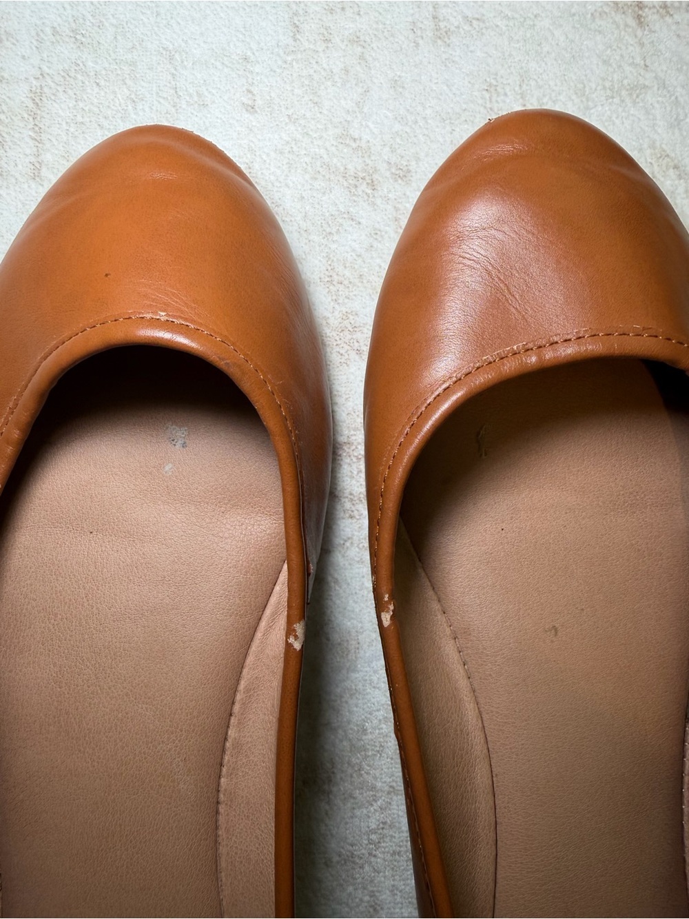 Universal Thread Tan Leather Ballet Flats Women’s 8.5W - Picture 3 of 7